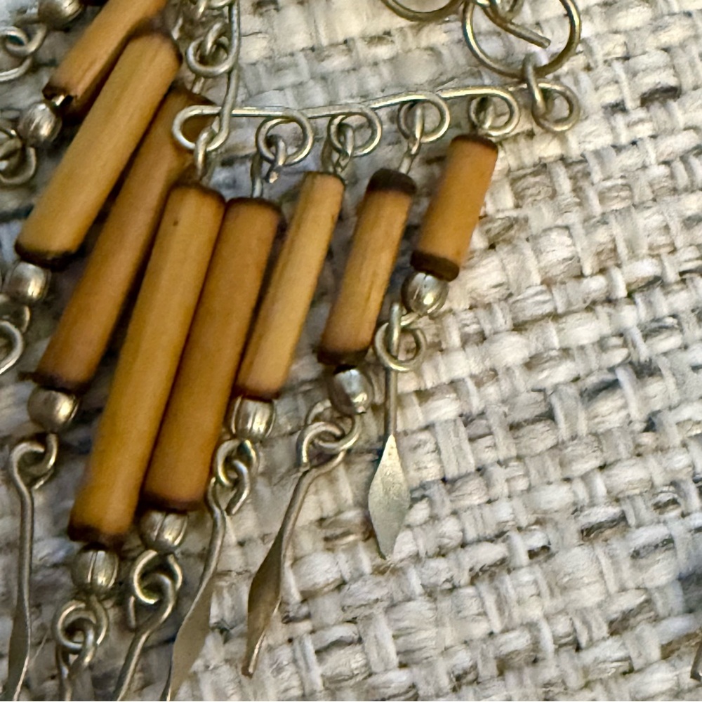 5 for $25!! Vintage Bamboo Bohemian Earrings - Picture 8 of 9